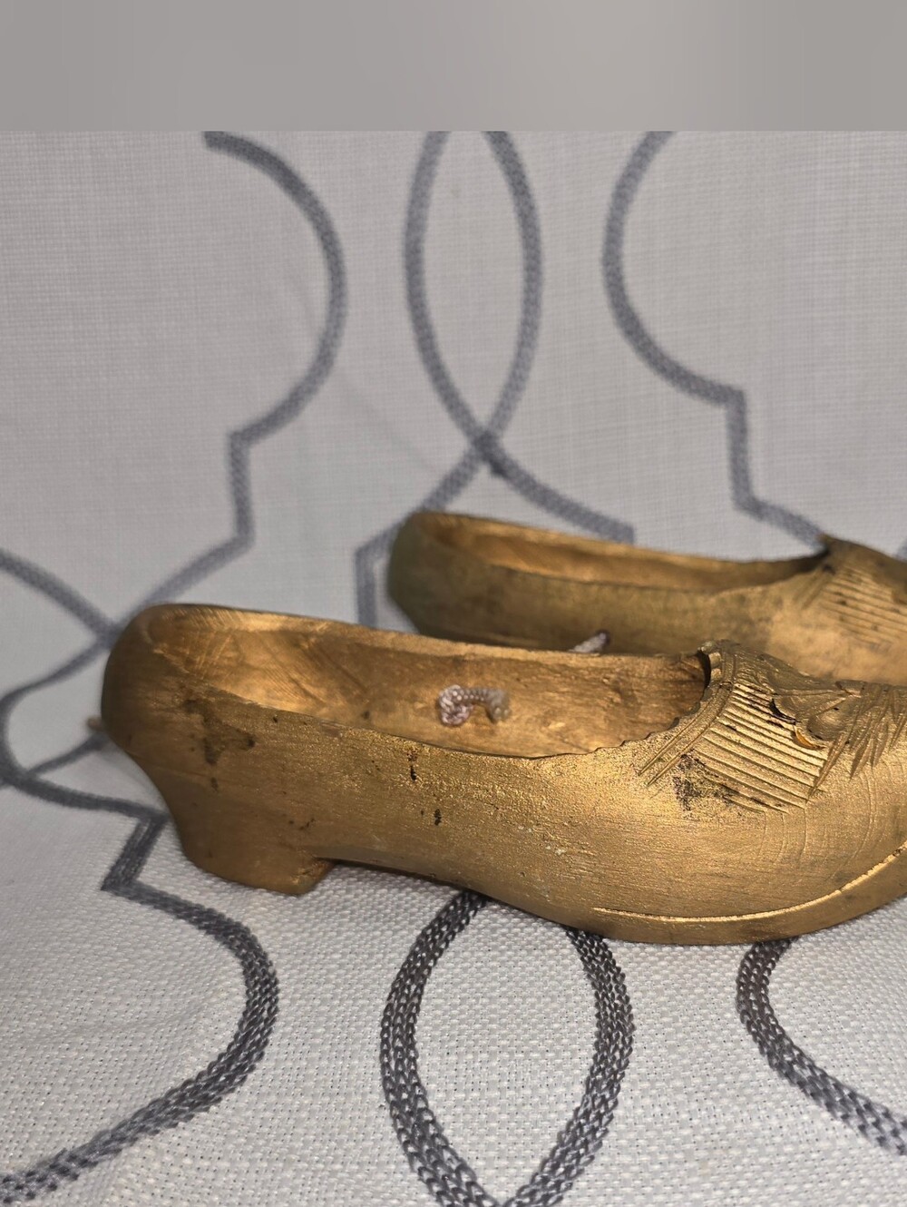 Vintage Wooden Clogs Shoes 7" Antique Rustic Folk Art Decor Collectible Rare